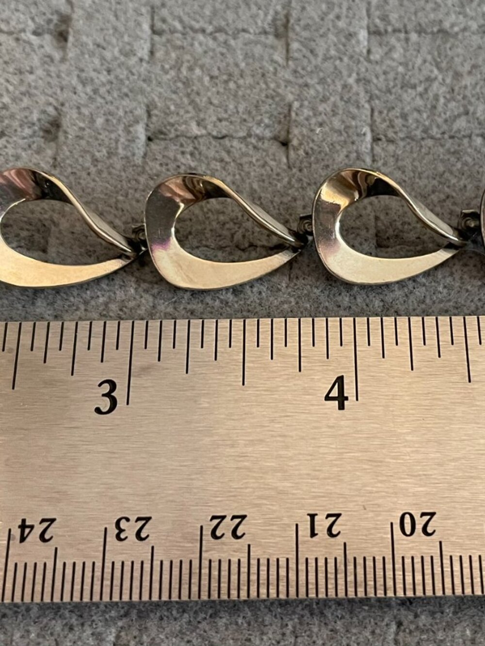 Vintage Sterling Silver Bracelet 925 Denmark Mid Century 10 grams 7.25" Modern - Picture 4 of 11